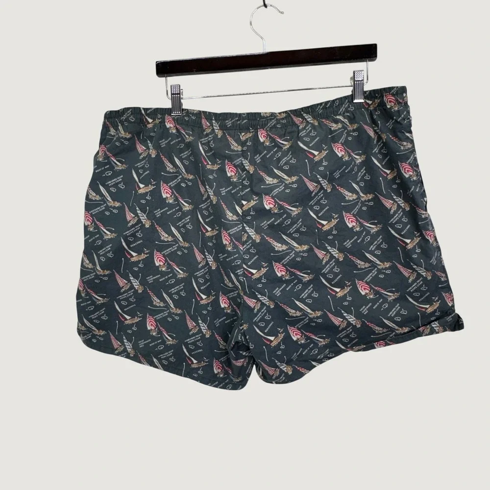 Polo Sport Ralph Lauren Swim Trunks XL Green‎ Sailboat Nautical Yachting Shorts